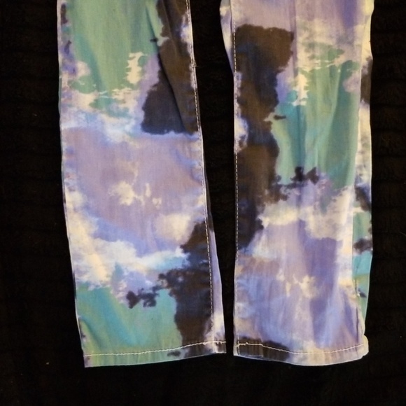 Y2K Mudd SZ 3 Pastel Tie Dye Skinny Pants - Picture 2 of 8